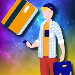 Money illustration Illustration of boy using phone