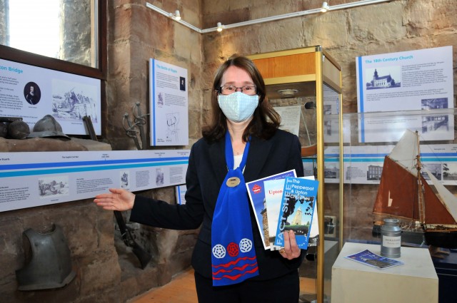 Susie Massey inside the Pepperpot tower in Upton.